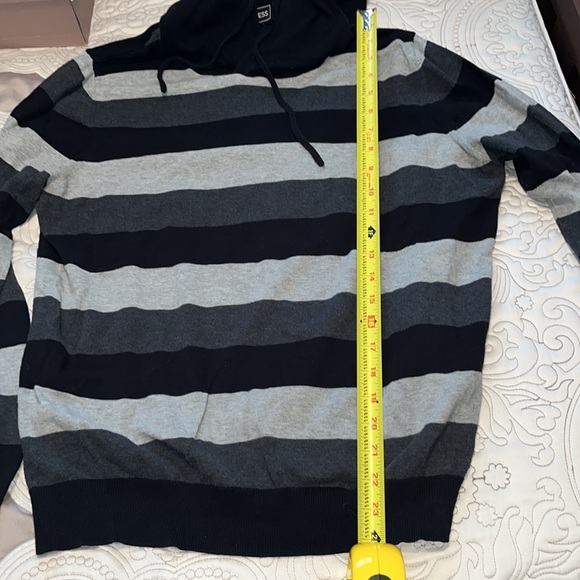 Men’s Express black, grey & dark grey hoodie size L - Picture 8 of 9